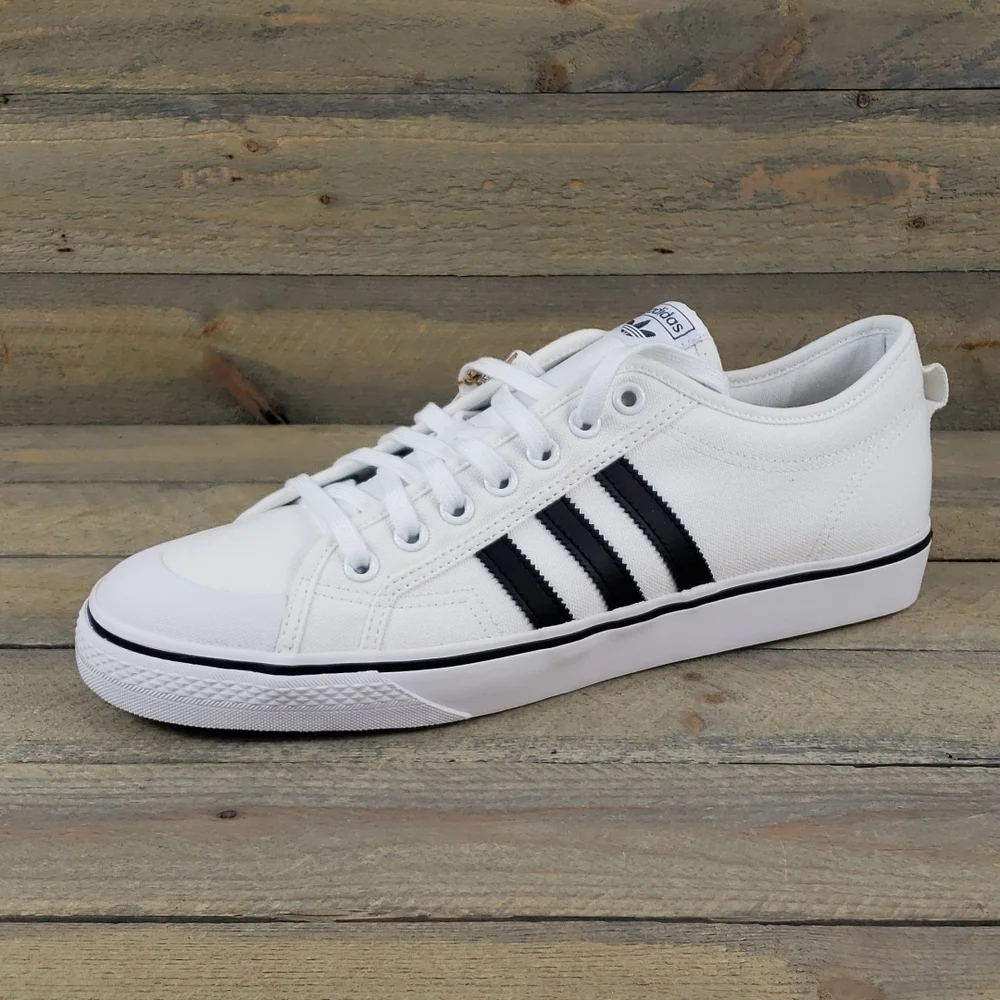 adidas Nizza Originals Men's Canvas Sneakers White/Black